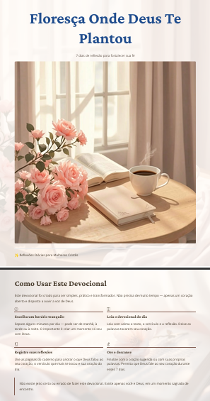 Devocional de 7 dias para encontros de mulheres