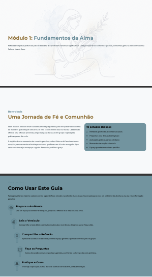 Página com 30 estudos bíblicos prontos para grupos de mulheres