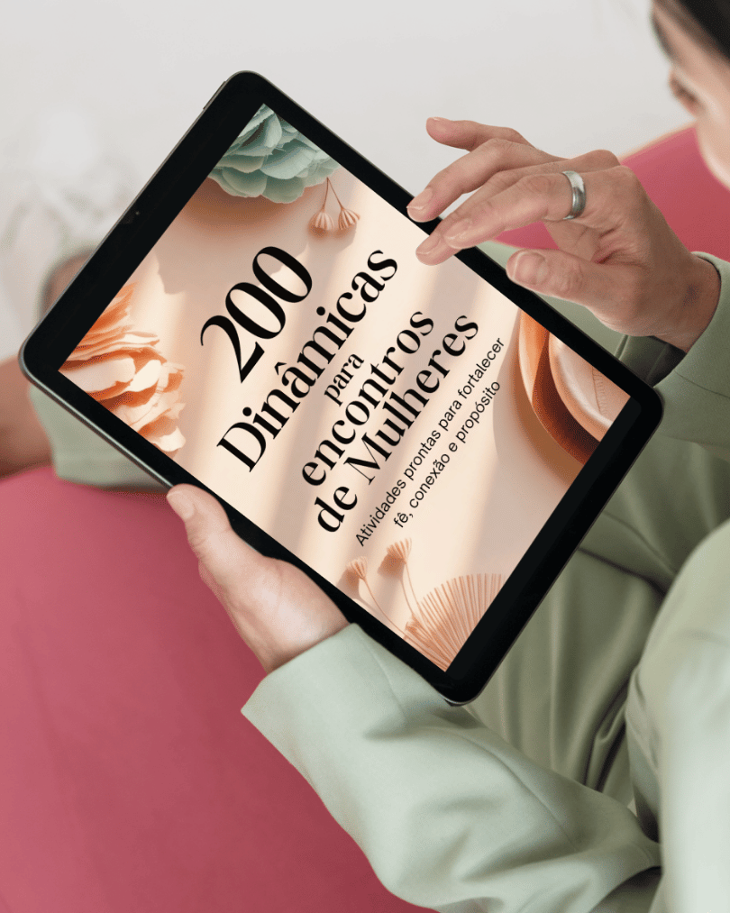 Página do guia com 200 dinâmicas para encontros de mulheres